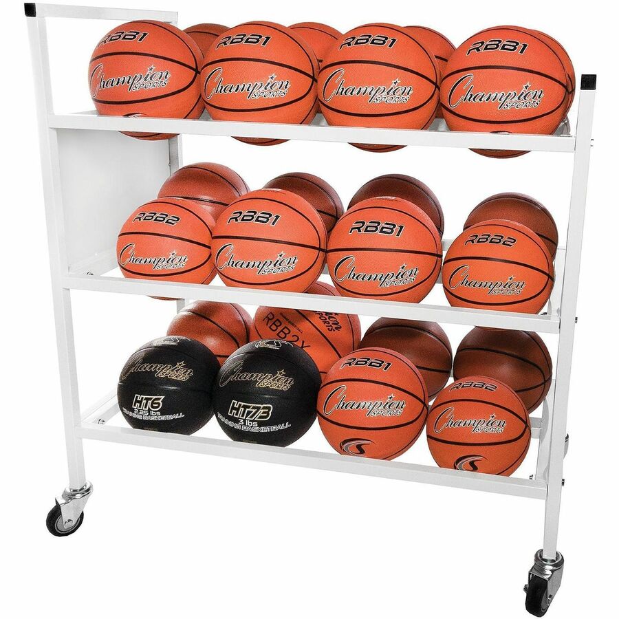 Champion Sports 24 Ball Double Wide Ball Cart - Alternate-Image3