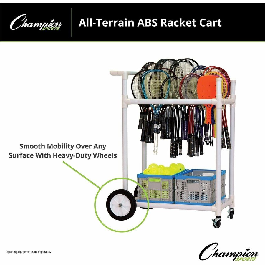 Champion Sports All-Terrain ABS Racket Cart - Alternate-Image4
