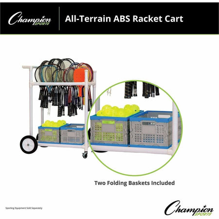 Champion Sports All-Terrain ABS Racket Cart - Alternate-Image2