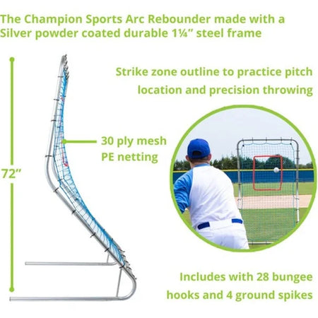 Champion Sports Arc Rebounder: Ply Net Steel Frame - Equipment