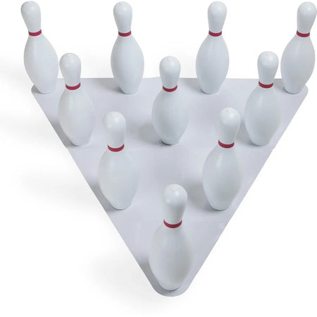 Champion Sports Bowling Ball & Pin Set - White - 10-Piece Kit - Equipment