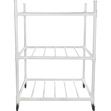 Champion Sports Carry-All Cart: Durable ABS Plastic 4 Casters - 44’’x28’’x61’’ White - Equipment