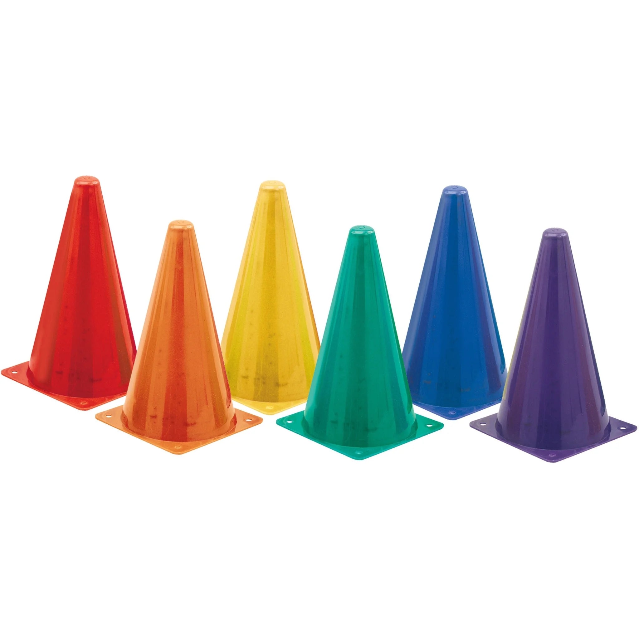 Champion Sports Cone Set: High Visibility Fluorescent Orange Cones - Equipment