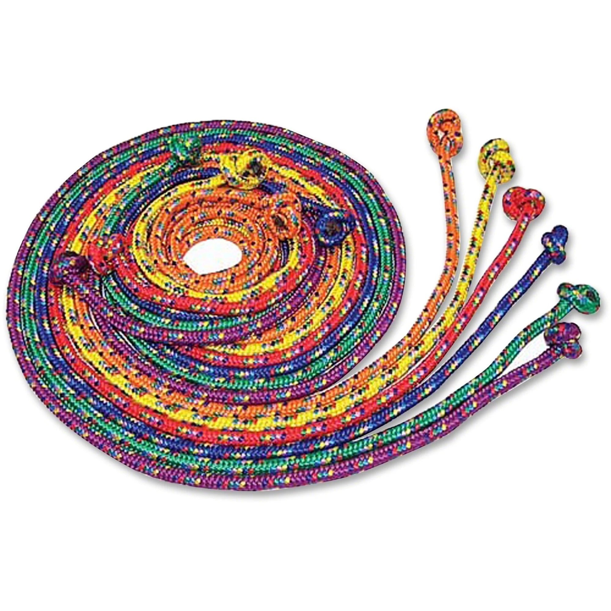 Champion Sports CR Series 8’ Jump Ropes - Durable Braided Nylon - Assorted Colors - Equipment