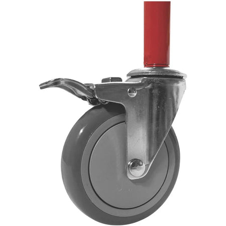 Champion Sports Deluxe Pro Ball Cart: Steel 4 Casters Red - 51’’ x 18.50’’ 54’’ - Equipment