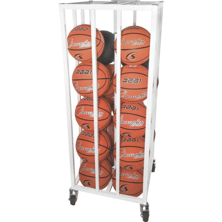 Champion Sports Deluxe Vertical Ball Cage - Durable Steel Construction - Equipment