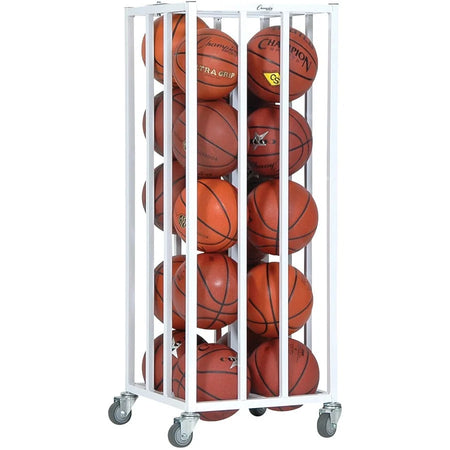 Champion Sports Deluxe Vertical Ball Cage - Durable Steel Construction - Equipment