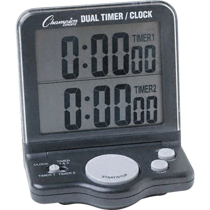 Champion Sports Dual Jumbo Display Timer - Ideal for - Black - Equipment