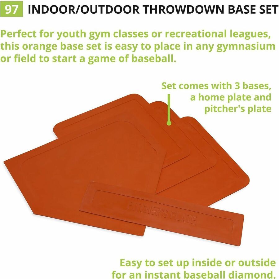 Champion Sports Indoor/Outdoor Throwdown Base Set Orange - Alternate-Image1