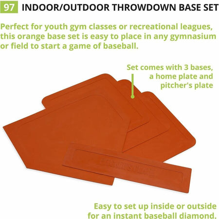 Champion Sports Indoor/Outdoor Throwdown Base Set Orange - Alternate-Image1