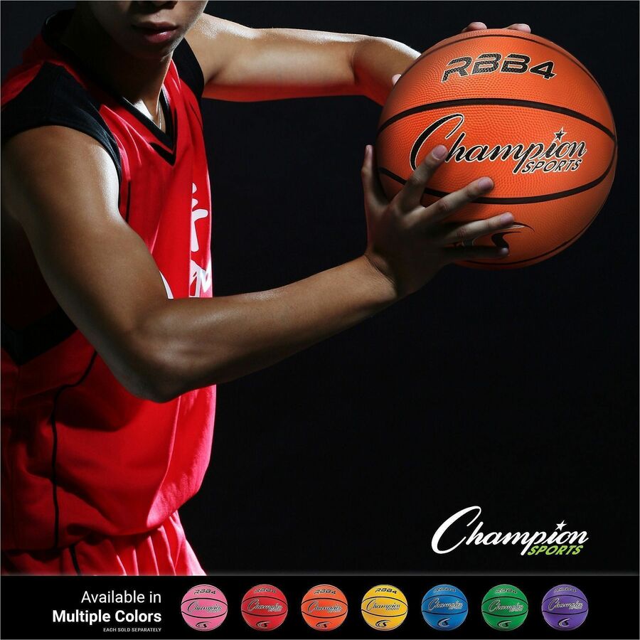 Champion Sports Intermediate Rubber Basketball Orange - Alternate-Image3