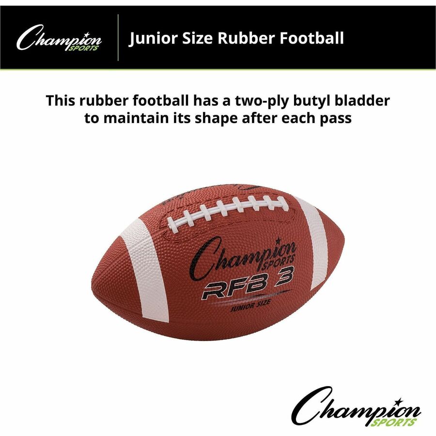 Champion Sports Junior Rubber Football - Alternate-Image3