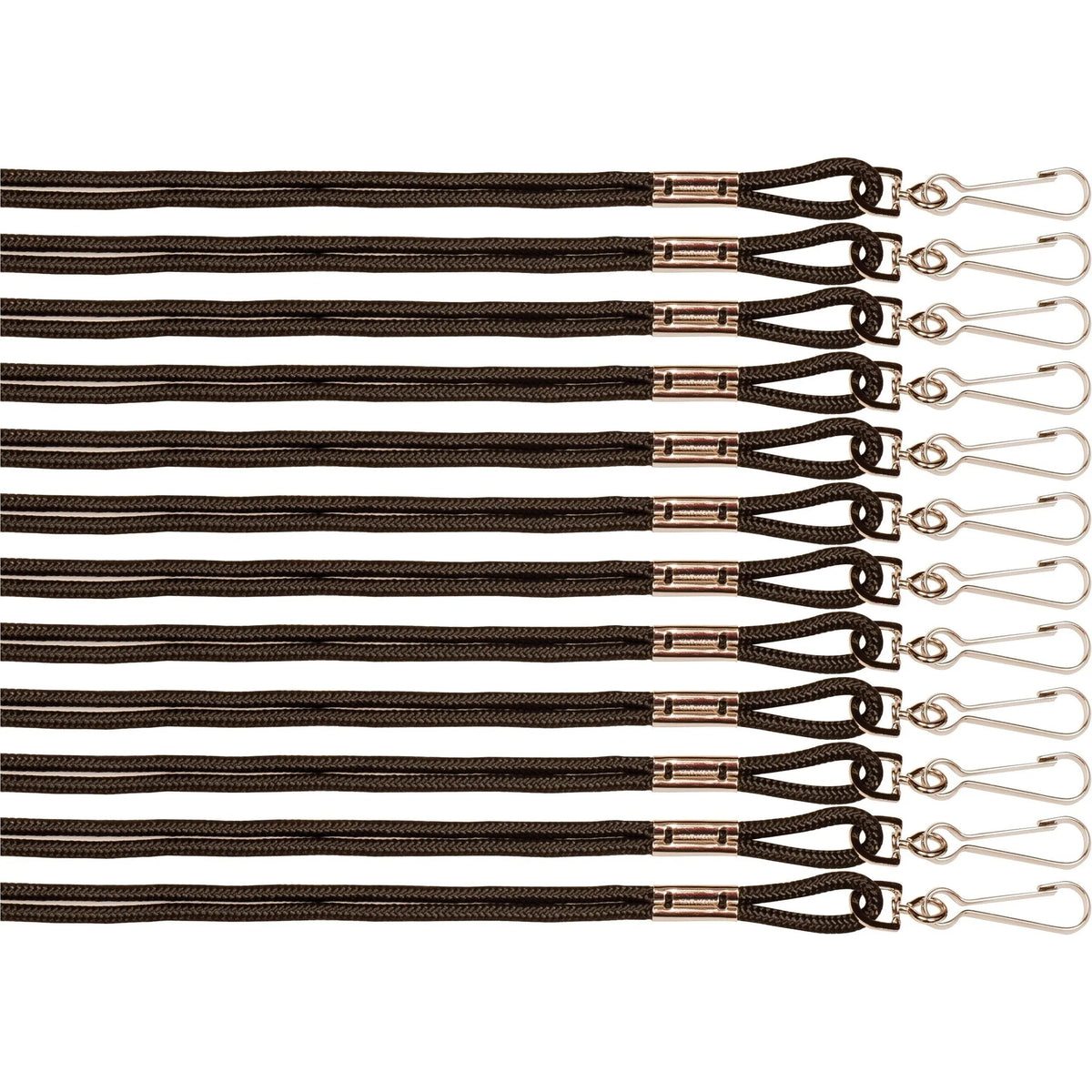 Champion Sports Nylon Lanyard - 10’’ Black - 12 Pack - ID Badges & Supplies