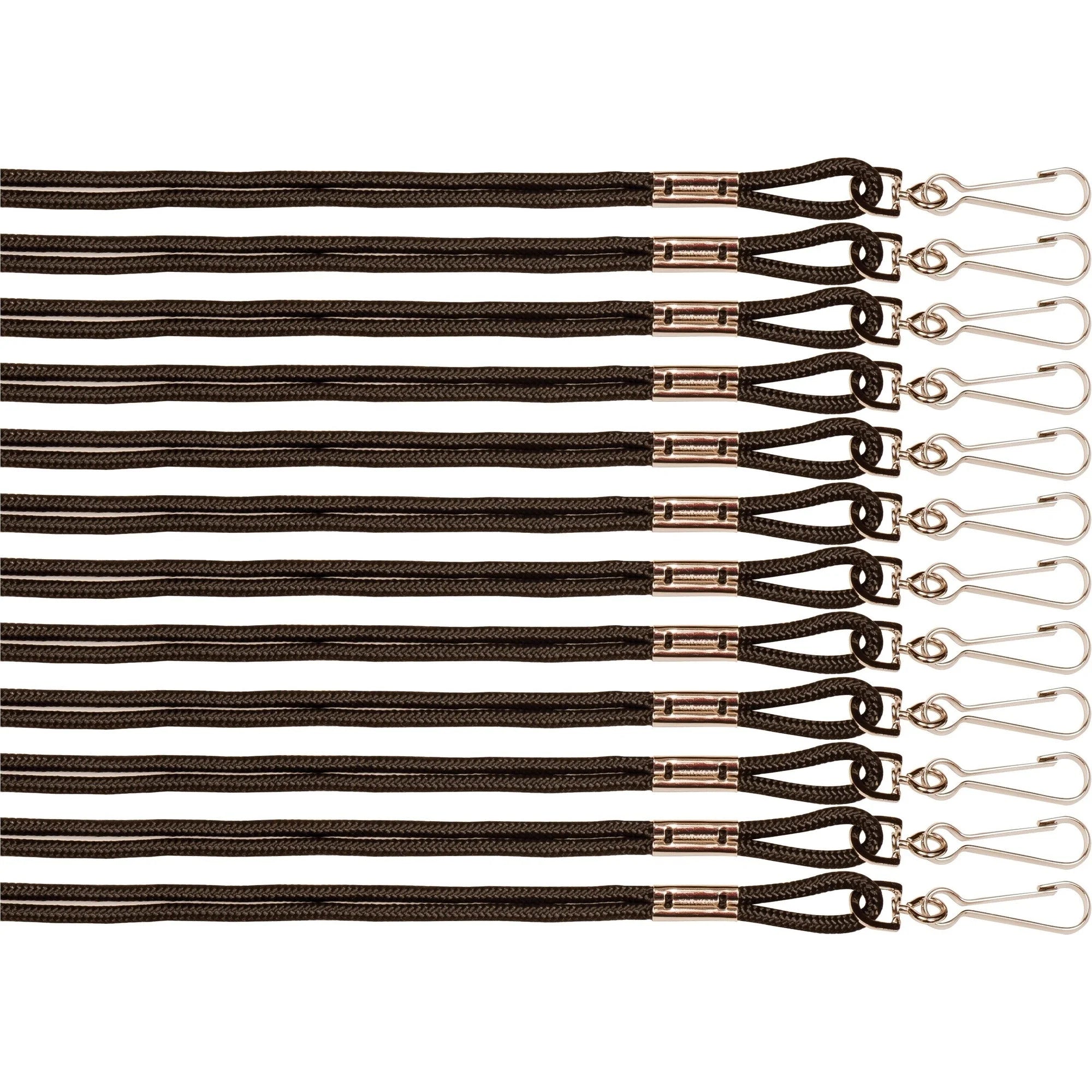 Champion Sports Nylon Lanyard - 10’’ Black - 12 Pack - ID Badges & Supplies