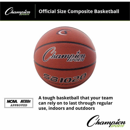 Champion Sports Official Size Composite Basketball - Alternate-Image3