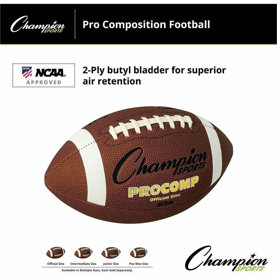 Champion Sports Official Size Pro Composition Football - Alternate-Image3