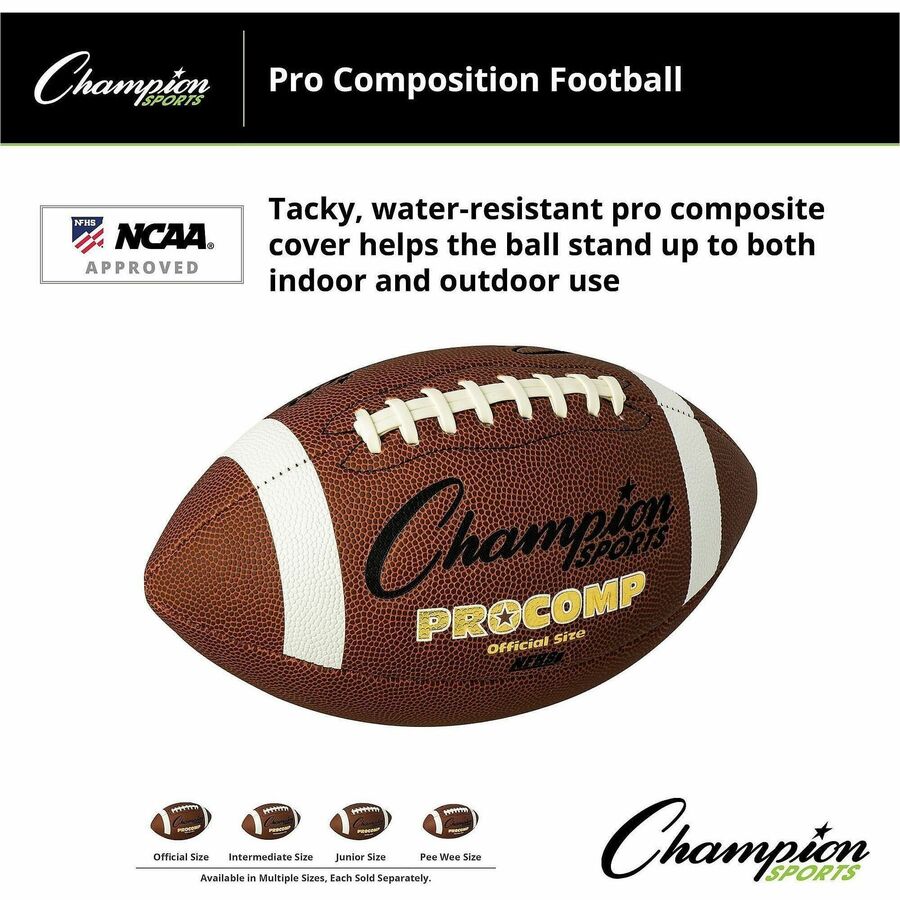 Champion Sports Official Size Pro Composition Football - Alternate-Image2