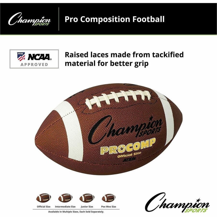 Champion Sports Official Size Pro Composition Football - Alternate-Image4