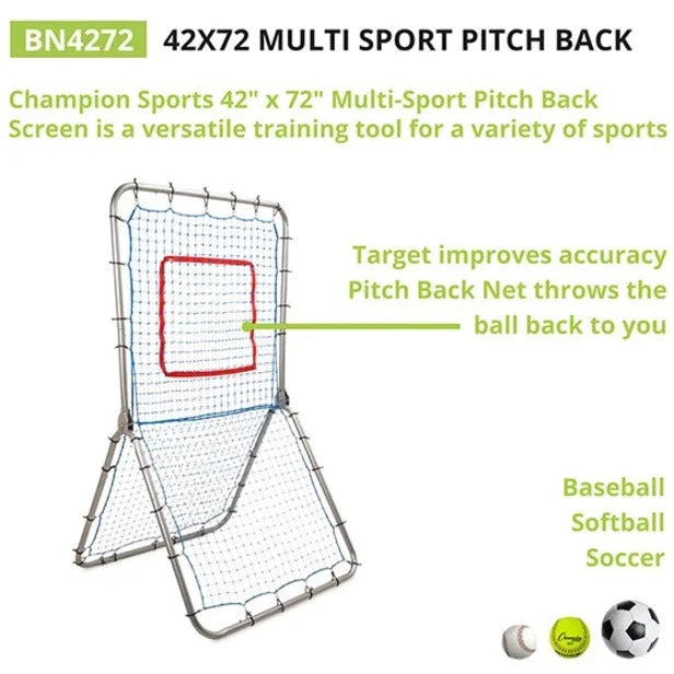 Champion Sports Pitch Back Screen: Multi-Sport Training Aid - Equipment