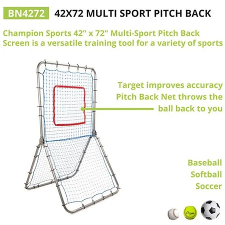 Champion Sports Pitch Back Screen: Multi-Sport Training Aid - Equipment