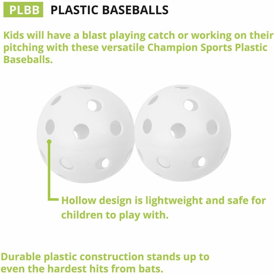 Champion Sports Plastic Baseball - Alternate-Image2