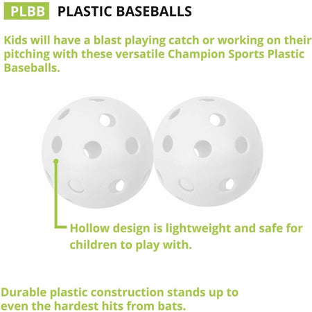 Champion Sports Plastic Baseball - Alternate-Image2