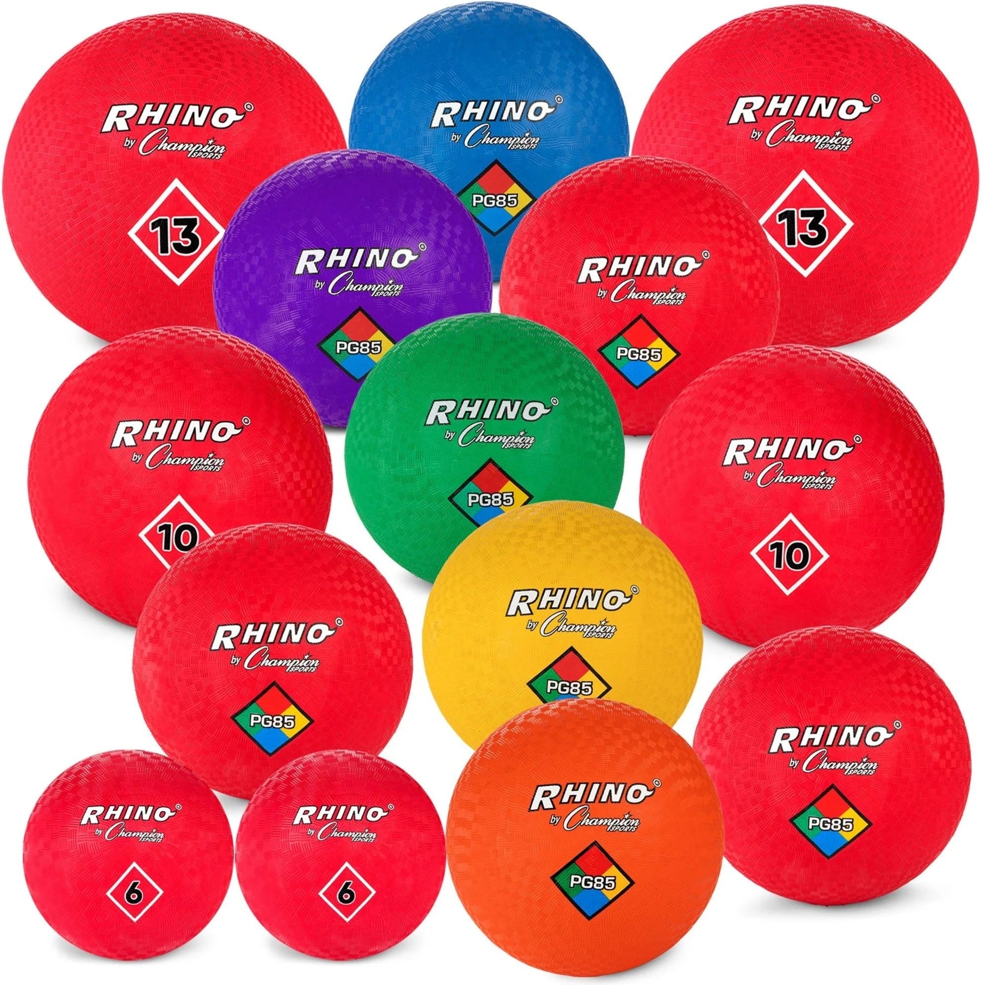Champion Sports Playground Ball Set - Assorted Colors - 14 Balls - Equipment