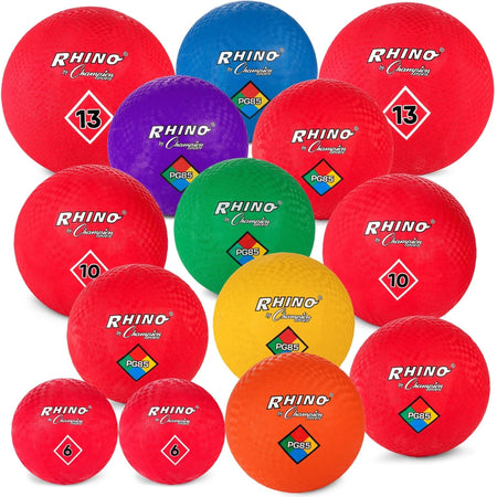Champion Sports Playground Ball Set - Assorted Colors - 14 Balls - Equipment