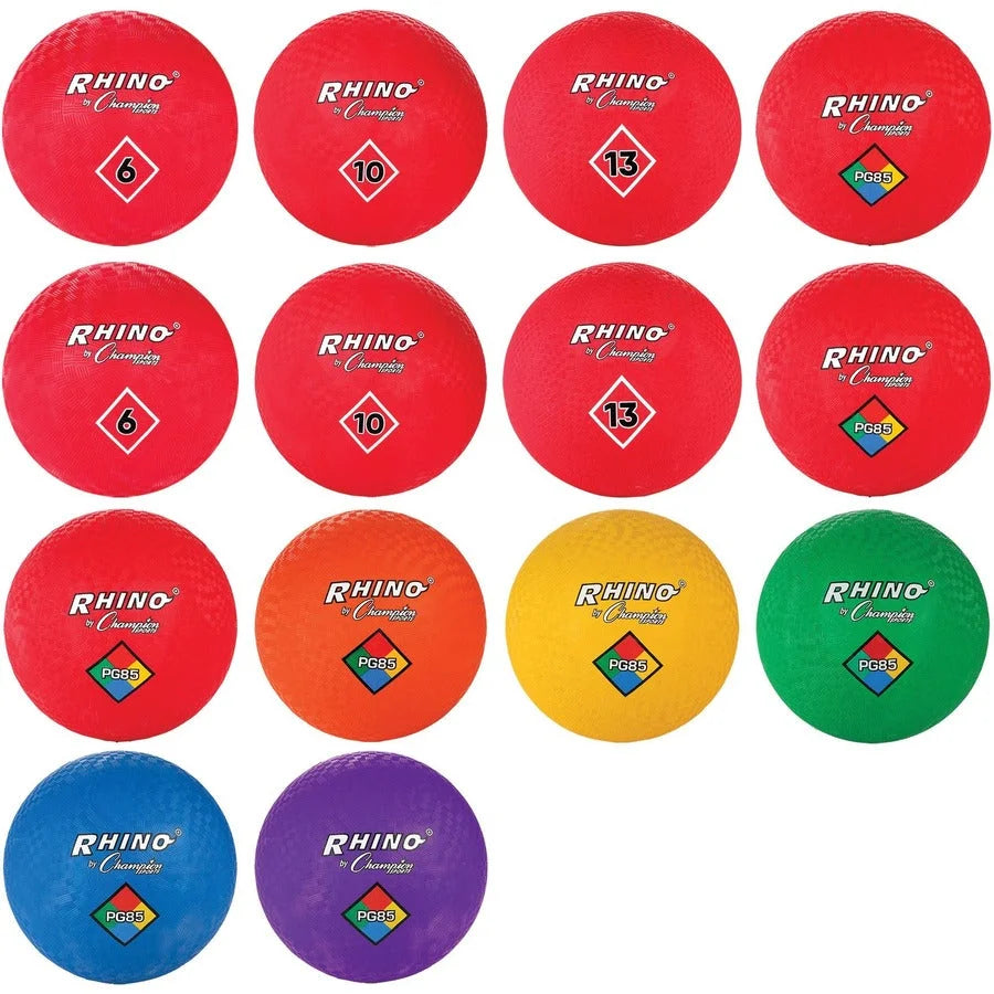 Champion Sports Playground Ball Set - Assorted Colors - 14 Balls - Equipment