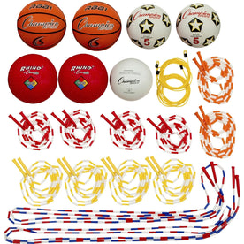 Champion Sports Playground Set: 21-Piece Assorted Variety Pack - Equipment