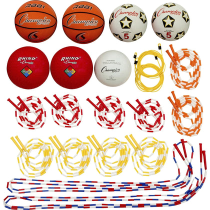 Champion Sports Playground Set: 21-Piece Assorted Variety Pack - Equipment