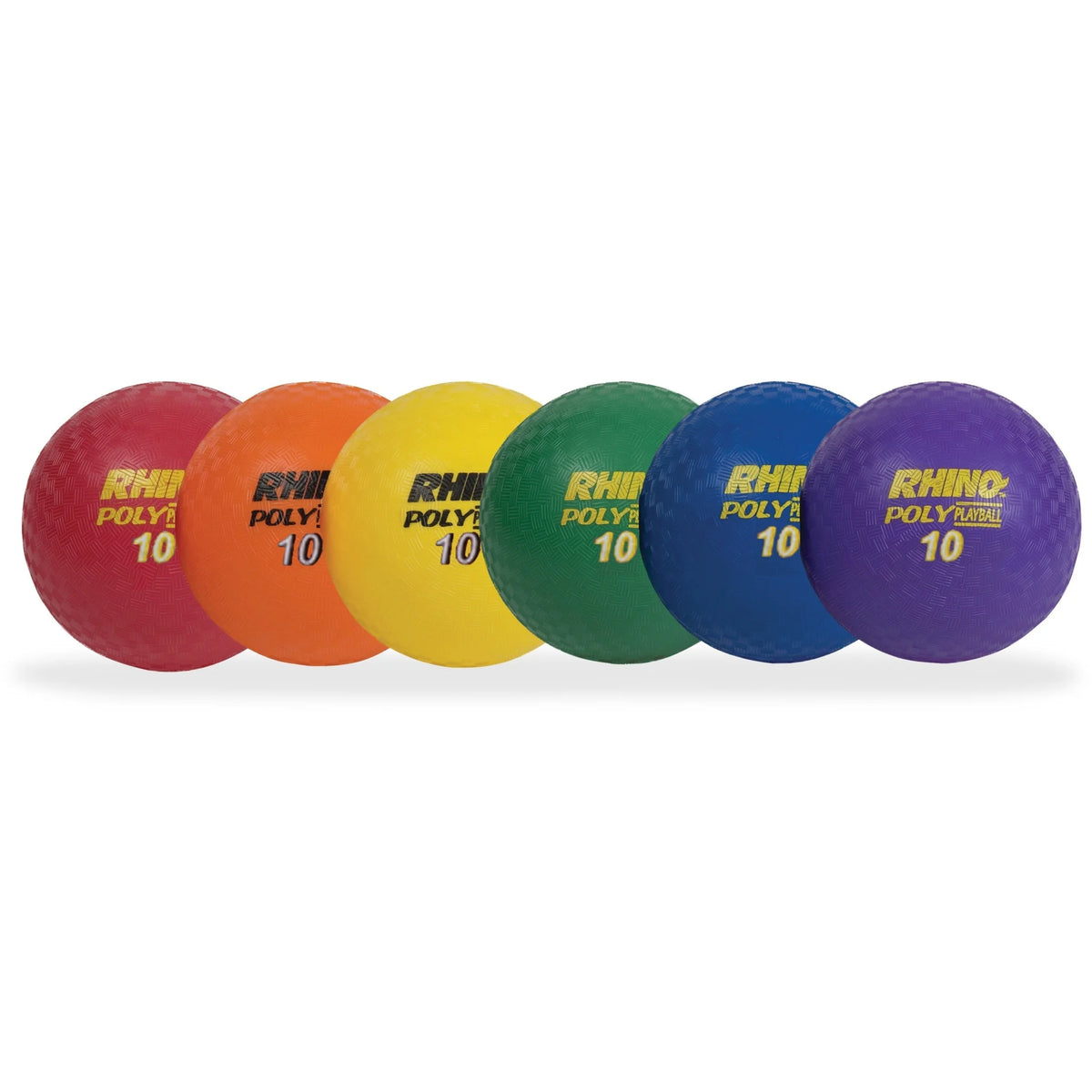 Champion Sports Poly Playground Ball Set - Colorful 10’’ Balls - 6 Pack - Equipment