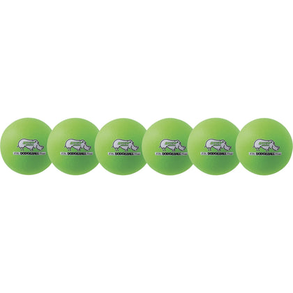 Champion Sports Rhino Skin Dodgeball Set - Low Bounce Foam - Neon Green - Equipment