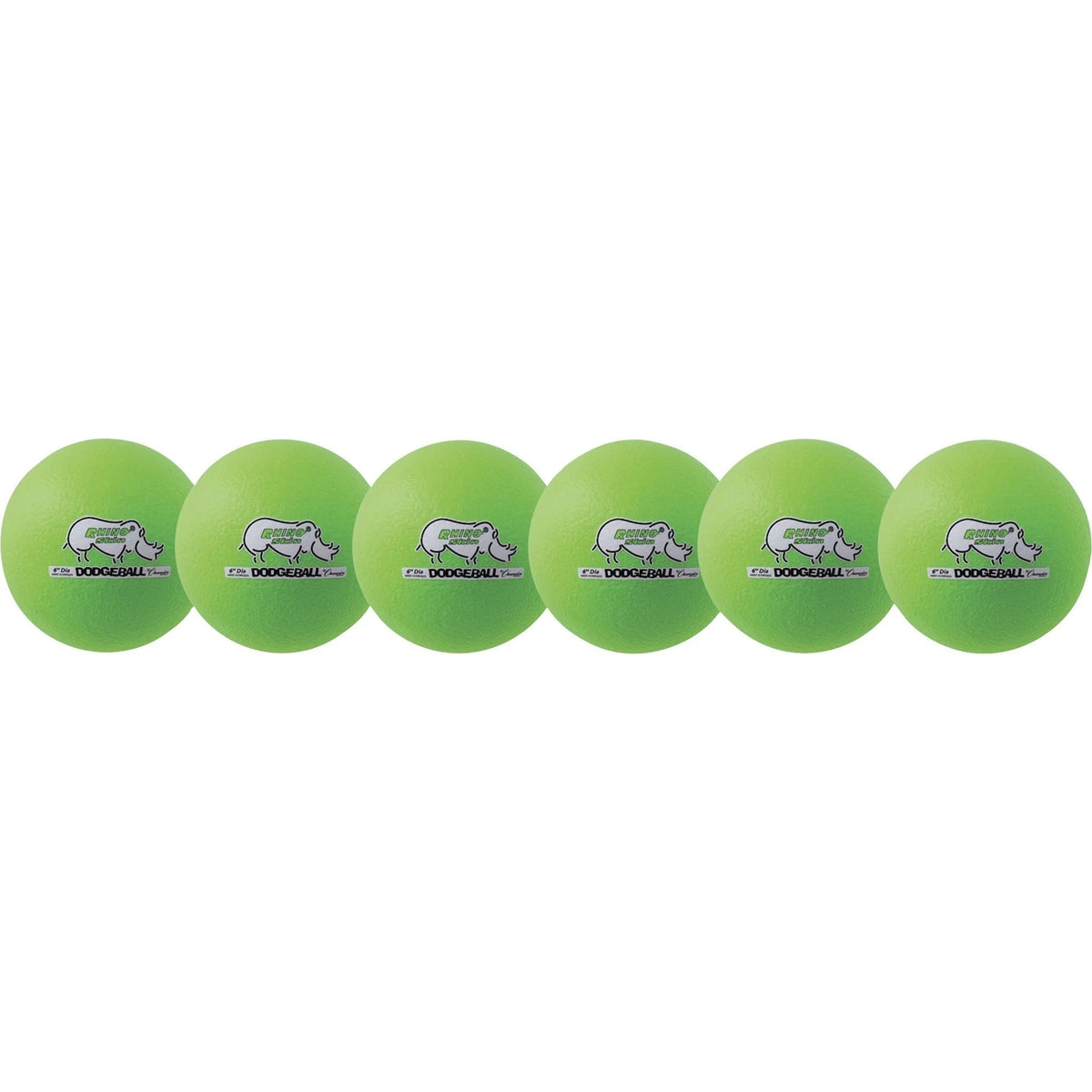 Champion Sports Rhino Skin Dodgeball Set - Low Bounce Foam - Neon Green - Equipment