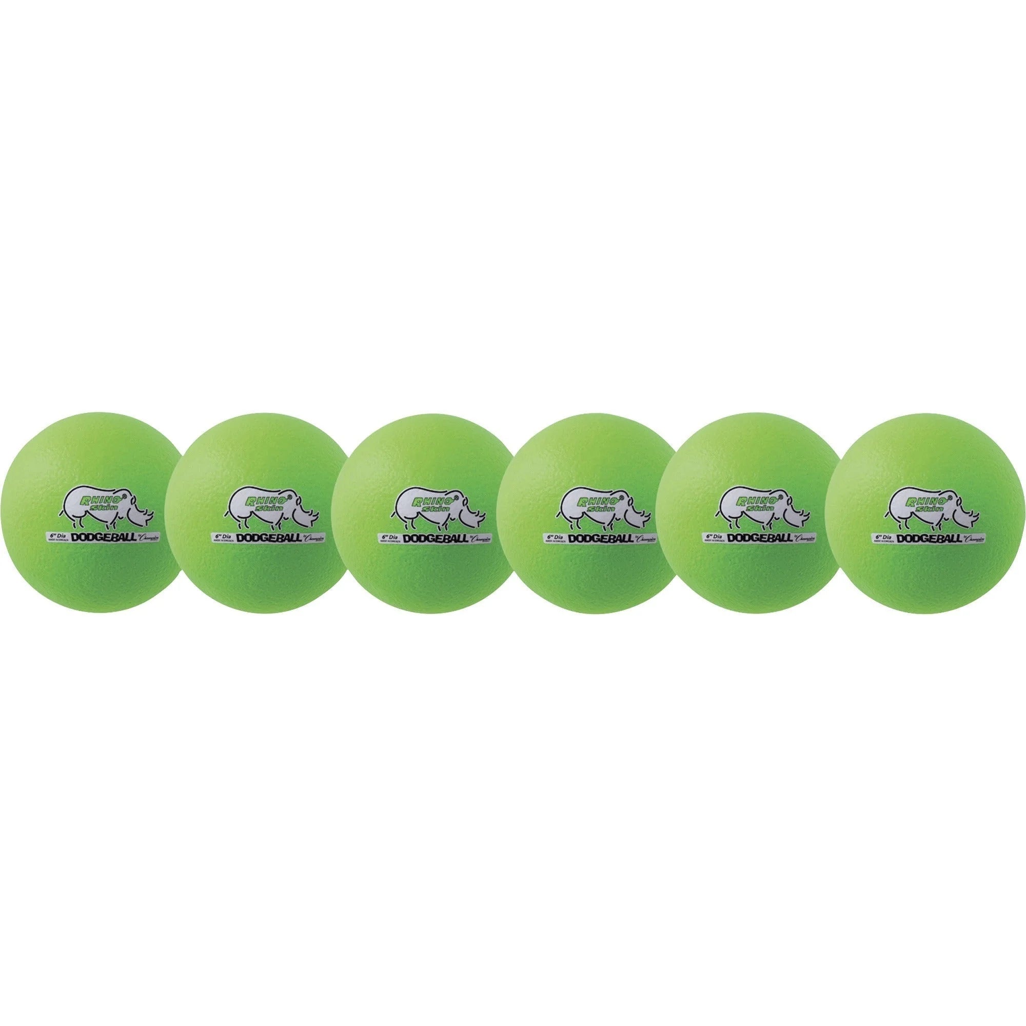 Champion Sports Rhino Skin Dodgeball Set - Low Bounce Foam - Neon Green - Equipment