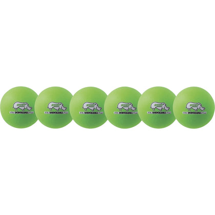 Champion Sports Rhino Skin Dodgeball Set - Low Bounce Foam - Neon Green - Equipment