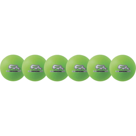 Champion Sports Rhino Skin Dodgeball Set - Low Bounce Foam - Neon Green - Equipment