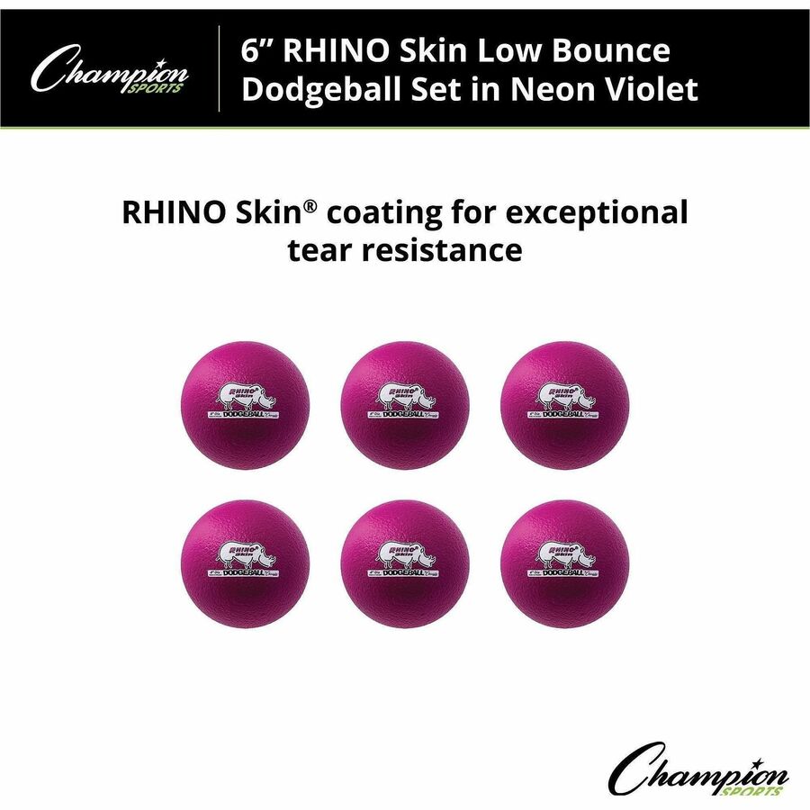 Champion Sports Rhino Skin Low Bounce Dodgeball Set - Alternate-Image1