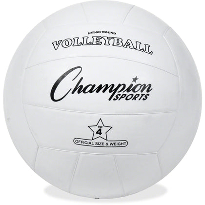 Champion Sports Rubber Volleyball - Durable Nylon Construction - Equipment