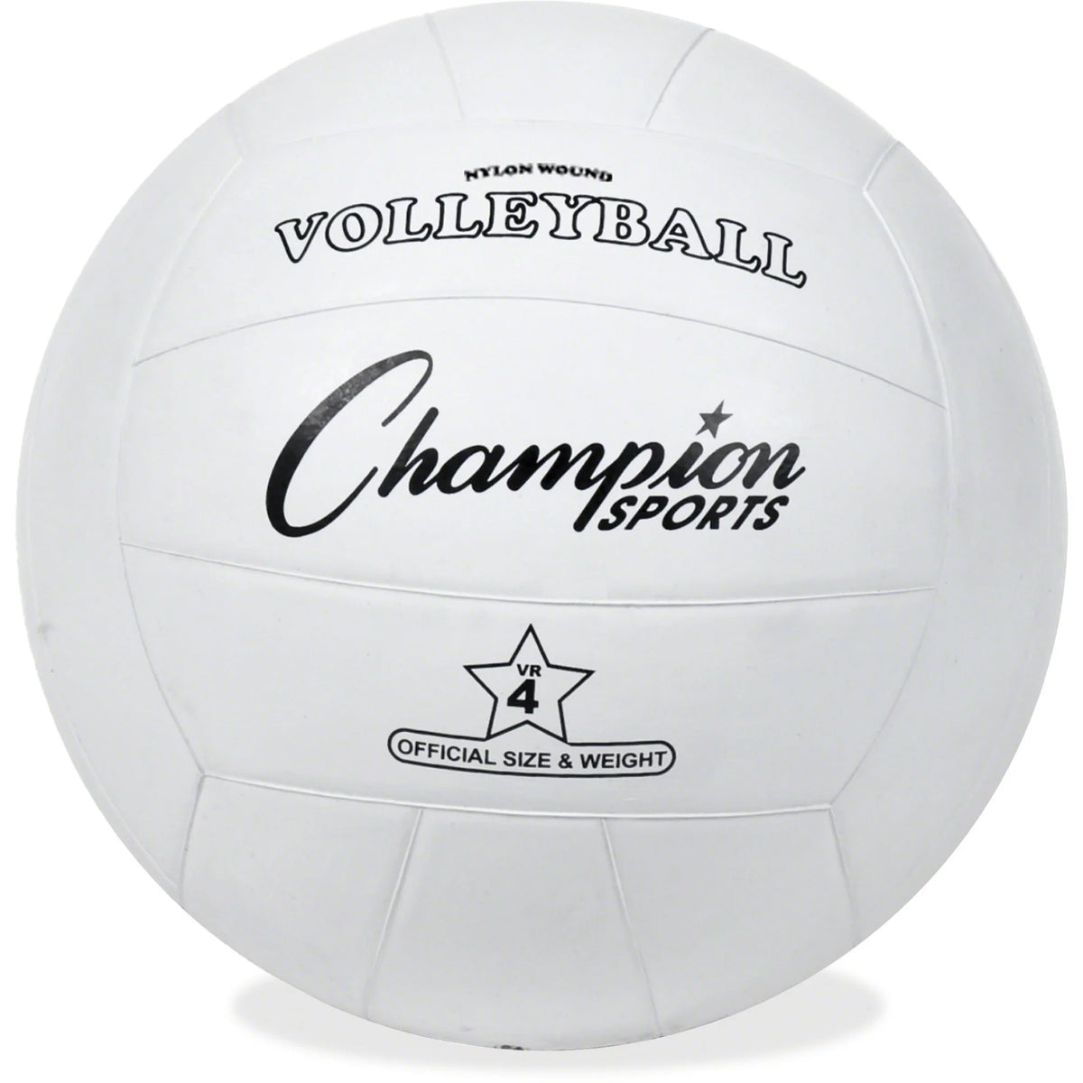 Champion Sports Rubber Volleyball - Durable Nylon Construction - Equipment