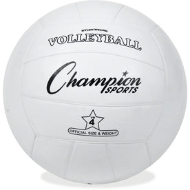 Champion Sports Rubber Volleyball - Durable Nylon Construction - Equipment