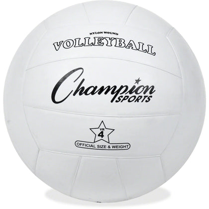 Champion Sports Rubber Volleyball - Durable Nylon Construction - Equipment