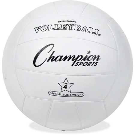 Champion Sports Rubber Volleyball - Durable Nylon Construction - Equipment