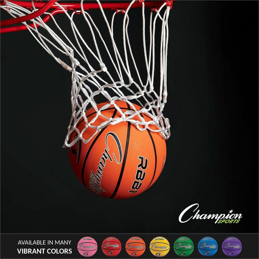 Champion Sports Size 7 Rubber Basketball Orange - Alternate-Image2