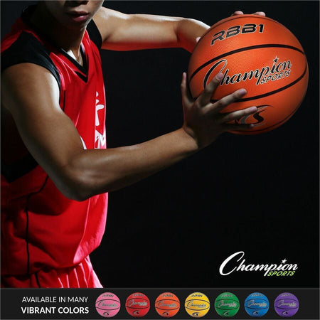 Champion Sports Size 7 Rubber Basketball Orange - Alternate-Image3