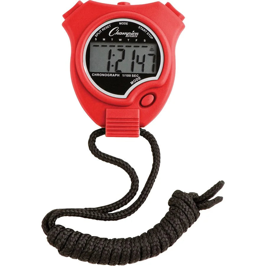Champion Sports Stop Watch Set: Digital Quartz Timers - 6/Set - Equipment