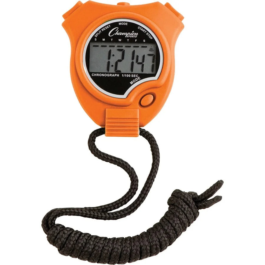 Champion Sports Stop Watch Set: Digital Quartz Timers - 6/Set - Equipment