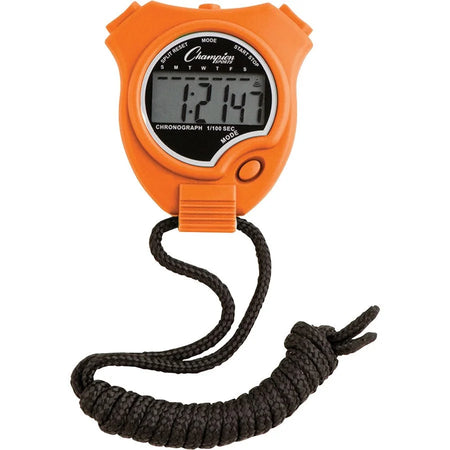 Champion Sports Stop Watch Set: Digital Quartz Timers - 6/Set - Equipment