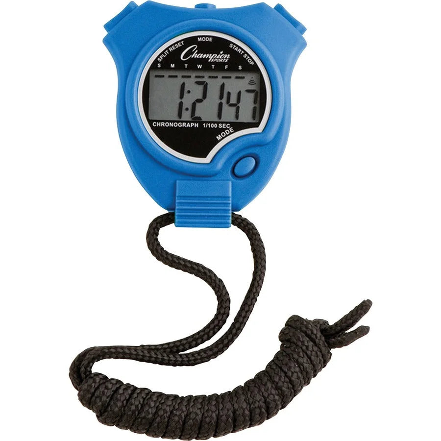 Champion Sports Stop Watch Set: Digital Quartz Timers - 6/Set - Equipment