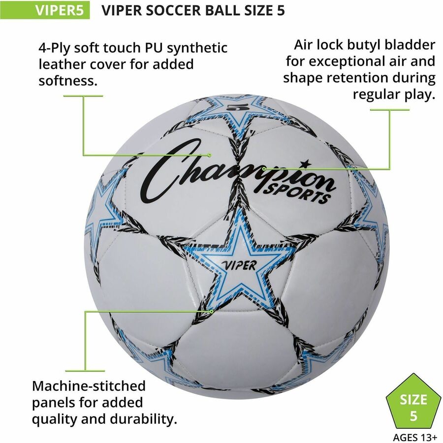 Champion Sports Viper Soccer Ball Size 5 - Alternate-Image2